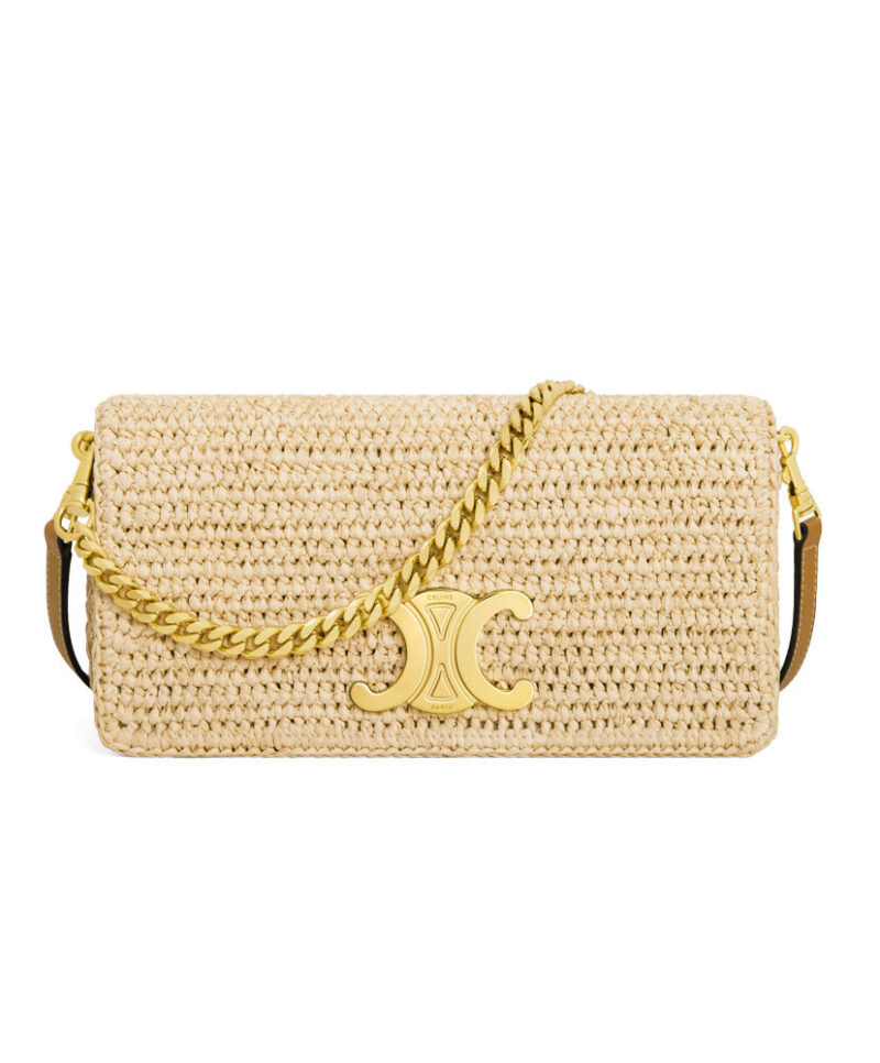 Celine Multipochette In Raffia 10M432 Coffee